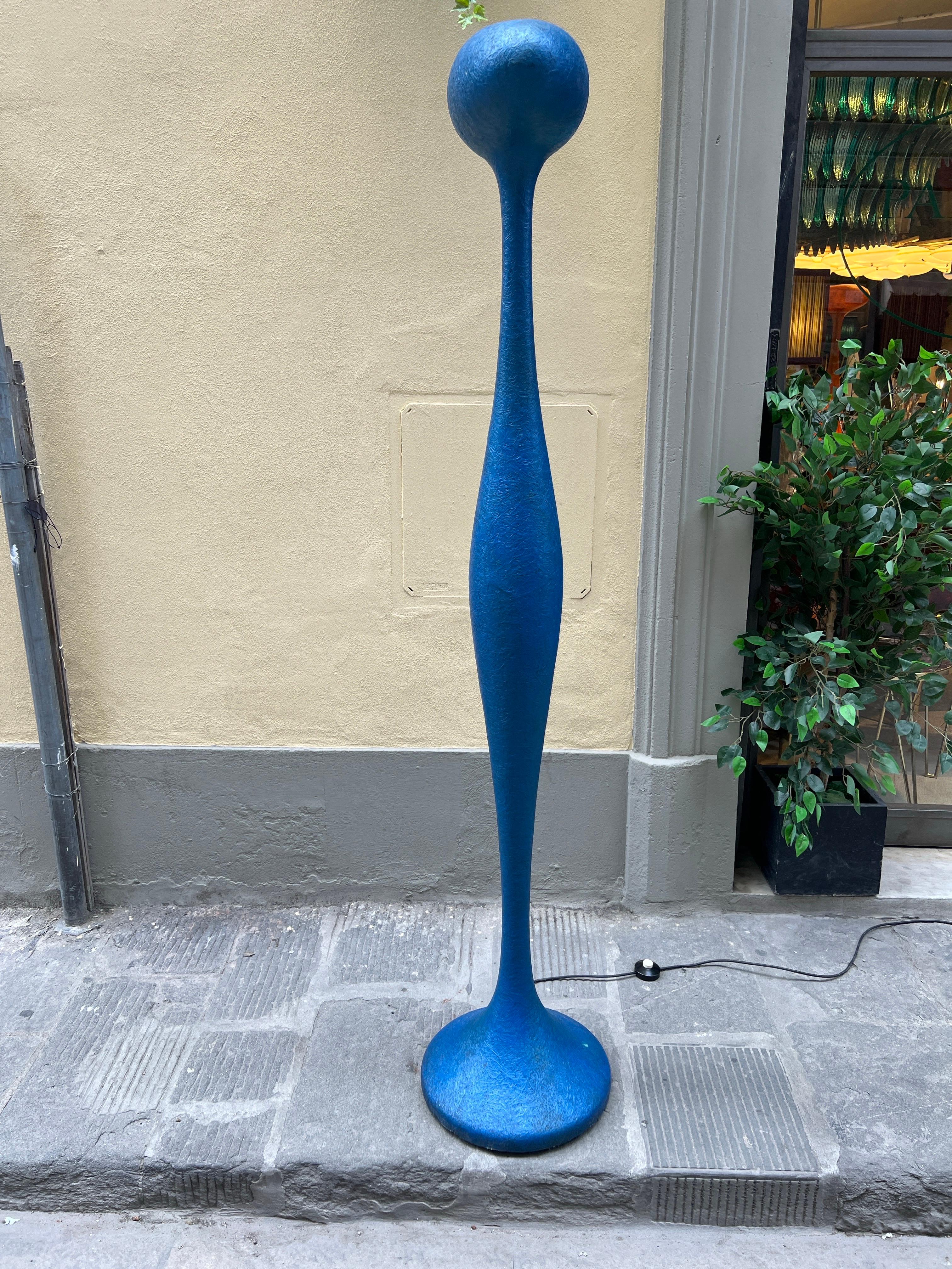 Lampada da terra italiana E.T.E. Blue Soft Curved di Guglielmo Berchicci anni 2000 in vendita 1