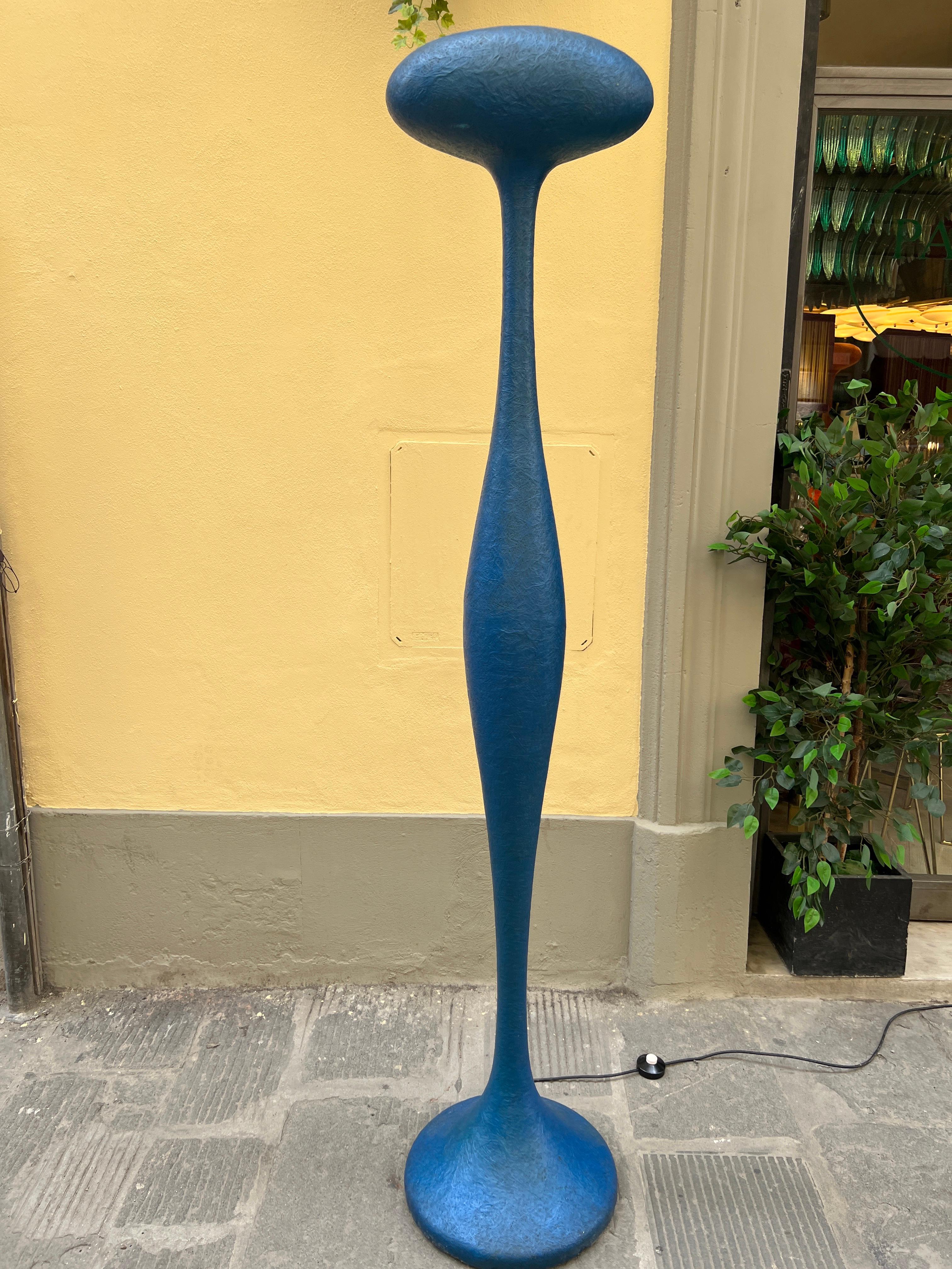 Lampada da terra italiana E.T.E. Blue Soft Curved di Guglielmo Berchicci anni 2000 in vendita 2