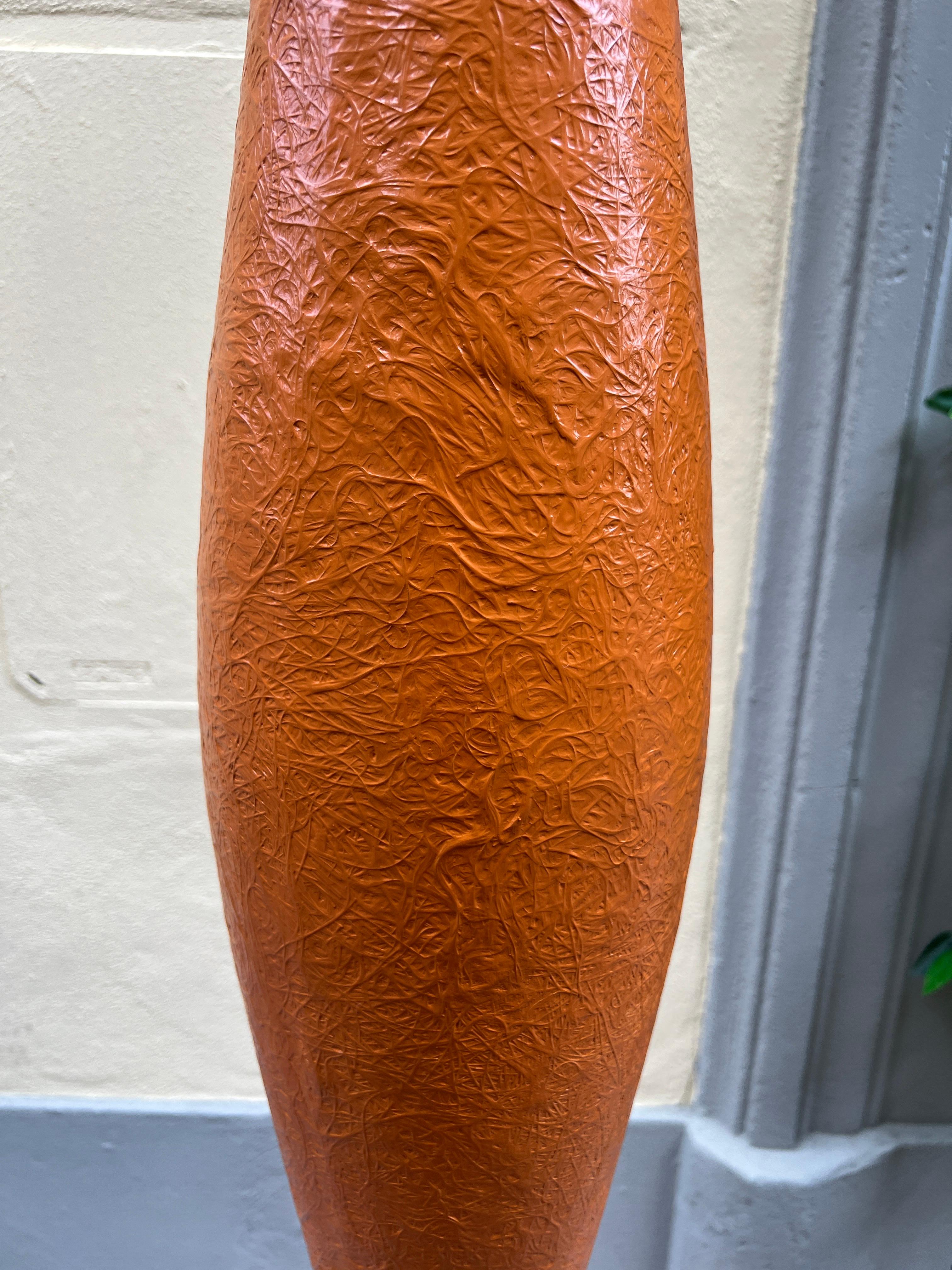 Lampada da terra E.T.E. arancione a curva morbida di Guglielmo Berchicci anni 2000 in vendita 8