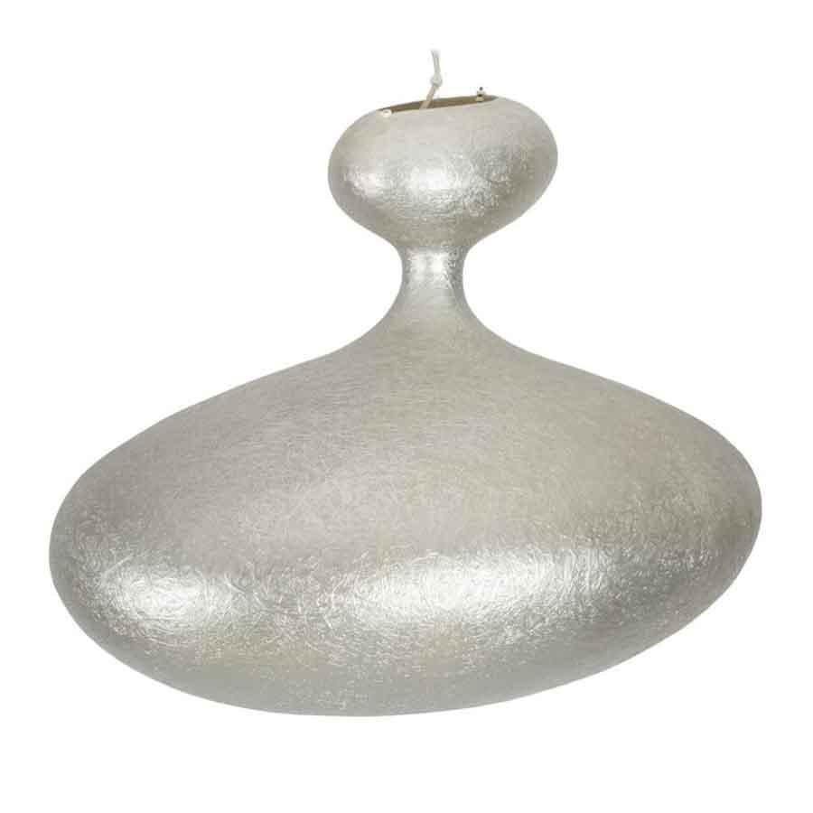 E.T.A. Sat 
Ceiling lamp 
by Guglielmo Berchicci 
Kundalini, 1990s

Silver fiberglass shade
Organic shape
Excellent condiction.