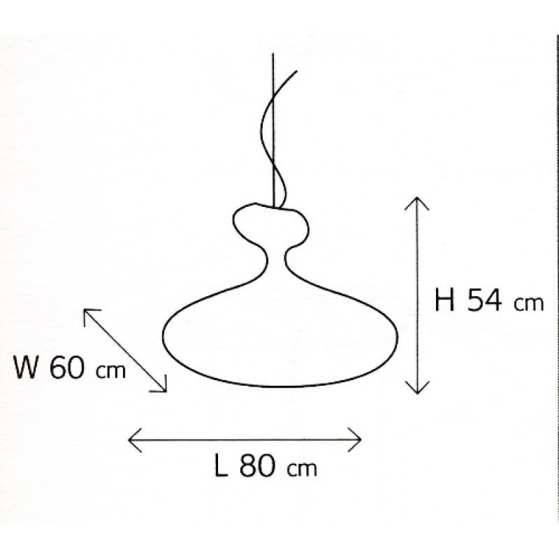 Italian E.T.A. Sat Guglielmo Berchicci for Kundalini, 1990s Organic Design Ceiling Lamp For Sale