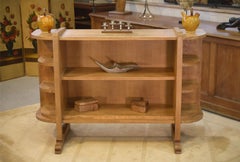 Étagère Art Déco moderniste en chêne 1940's
