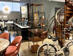 Etagere Bookcase Shelving Unit in Walnut and Metal