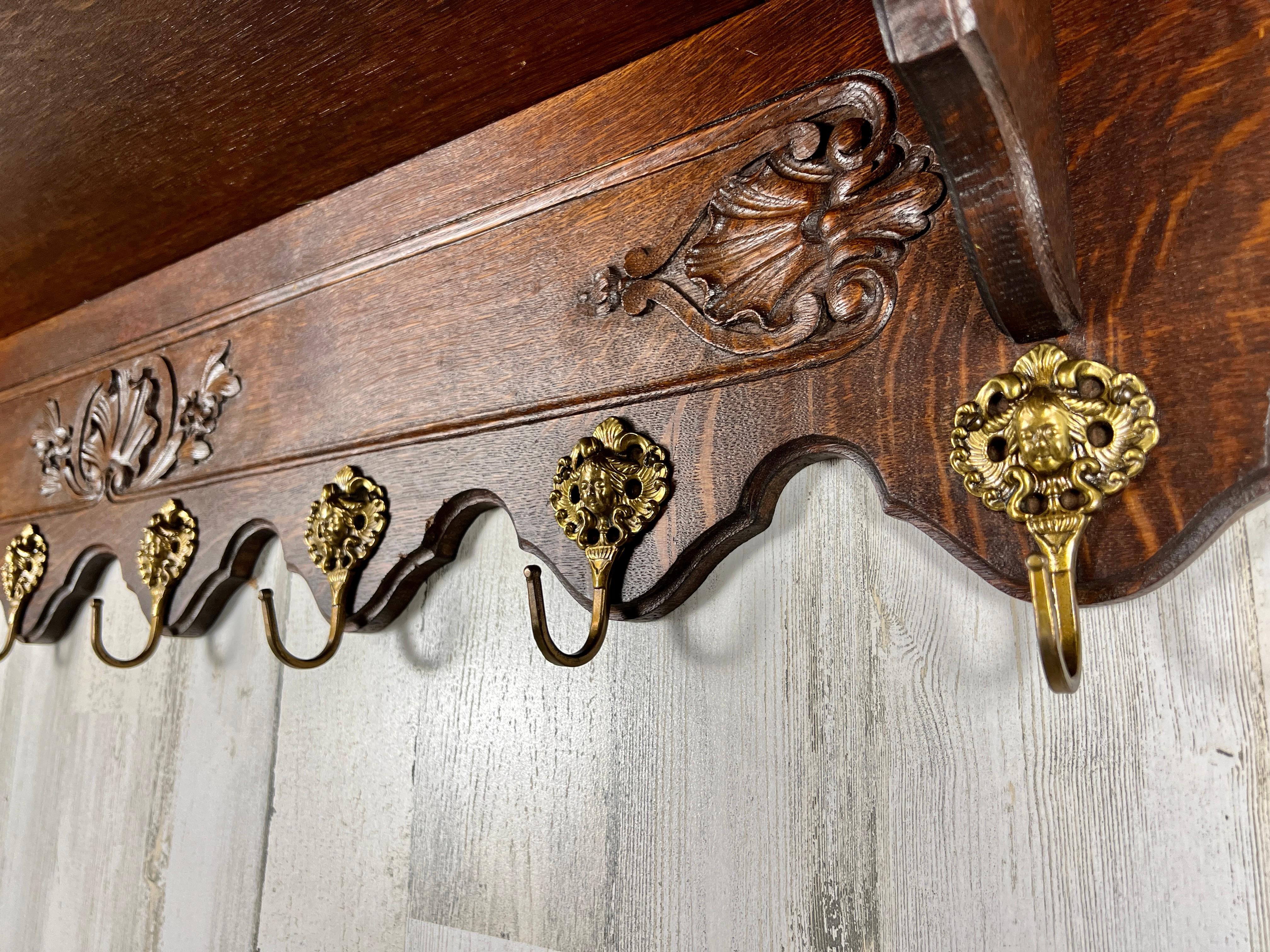 Brass Etagere Casserole / Coat Rack For Sale