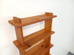 Étagère murale en pin vintage style Maison Regain des années 80