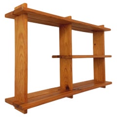Etagère murale en pin vintage style Maison Regain des années 80