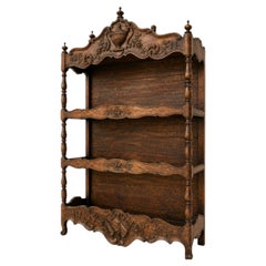 Étagère provençale en bois sculpté époque 19ème siècle