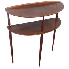 Étagère Shelves Console in Mahogany Mid-Century Italian Design, 1950s