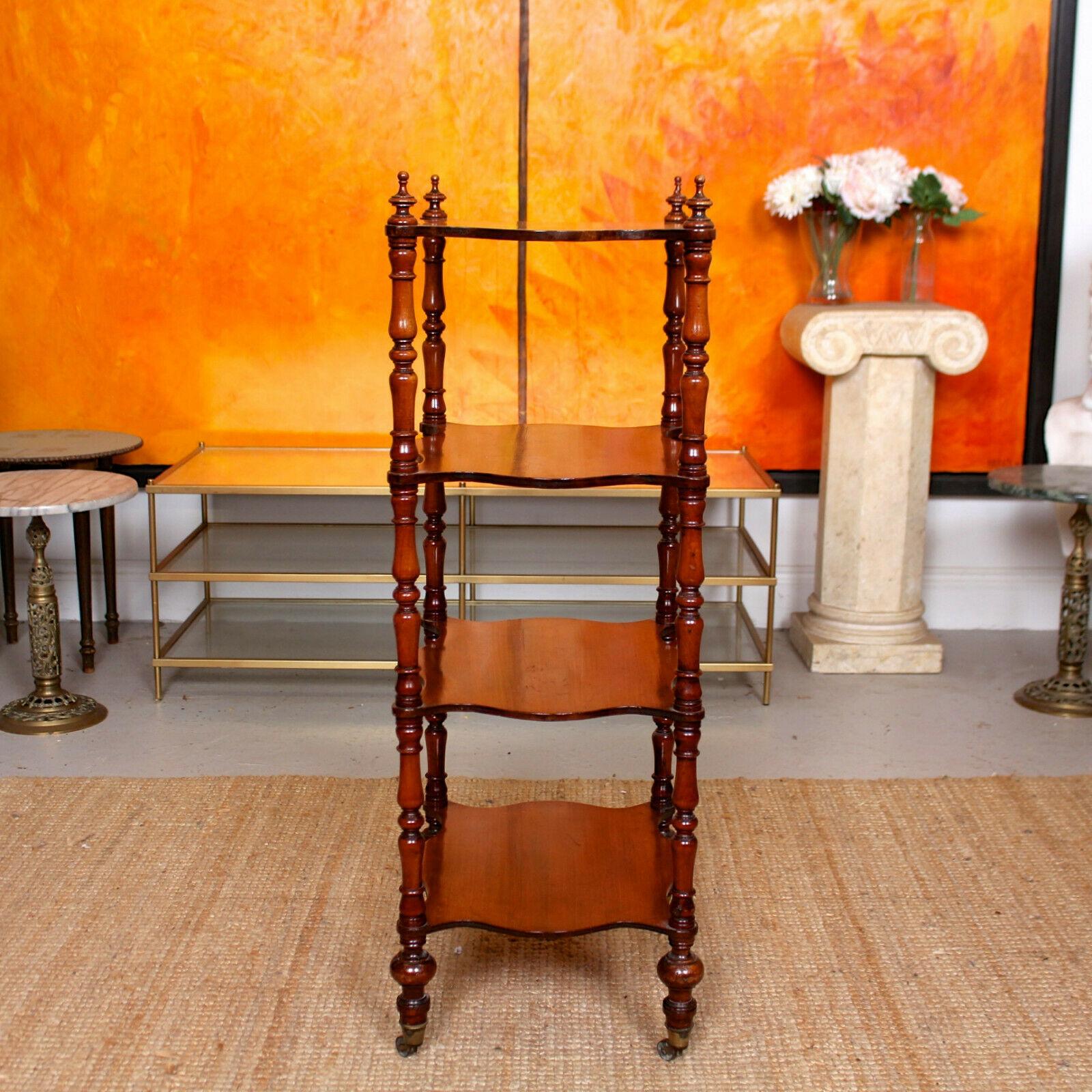 Étagère What Not 19th Century Victorian Portable Bookcase Shelves In Good Condition For Sale In Newcastle upon Tyne, GB