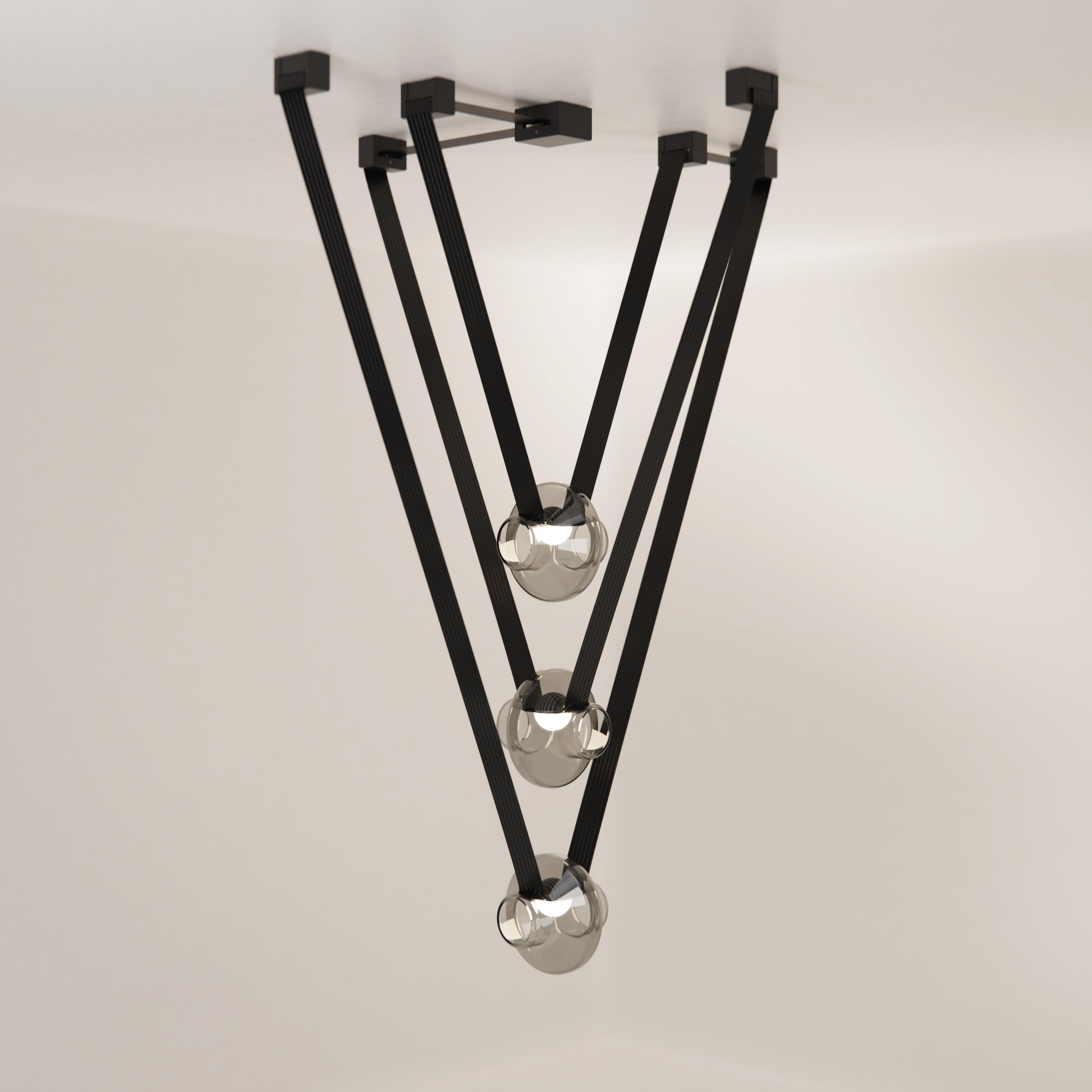 Etat-des-Lieux Amber Glass 3A Pendant, Contemporary Adaptive Lighting System In New Condition For Sale In Morin-Heights, CA