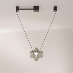 Etat-des-Lieux Grey Glass 1C Pendant, Contemporary Adaptive Lighting System