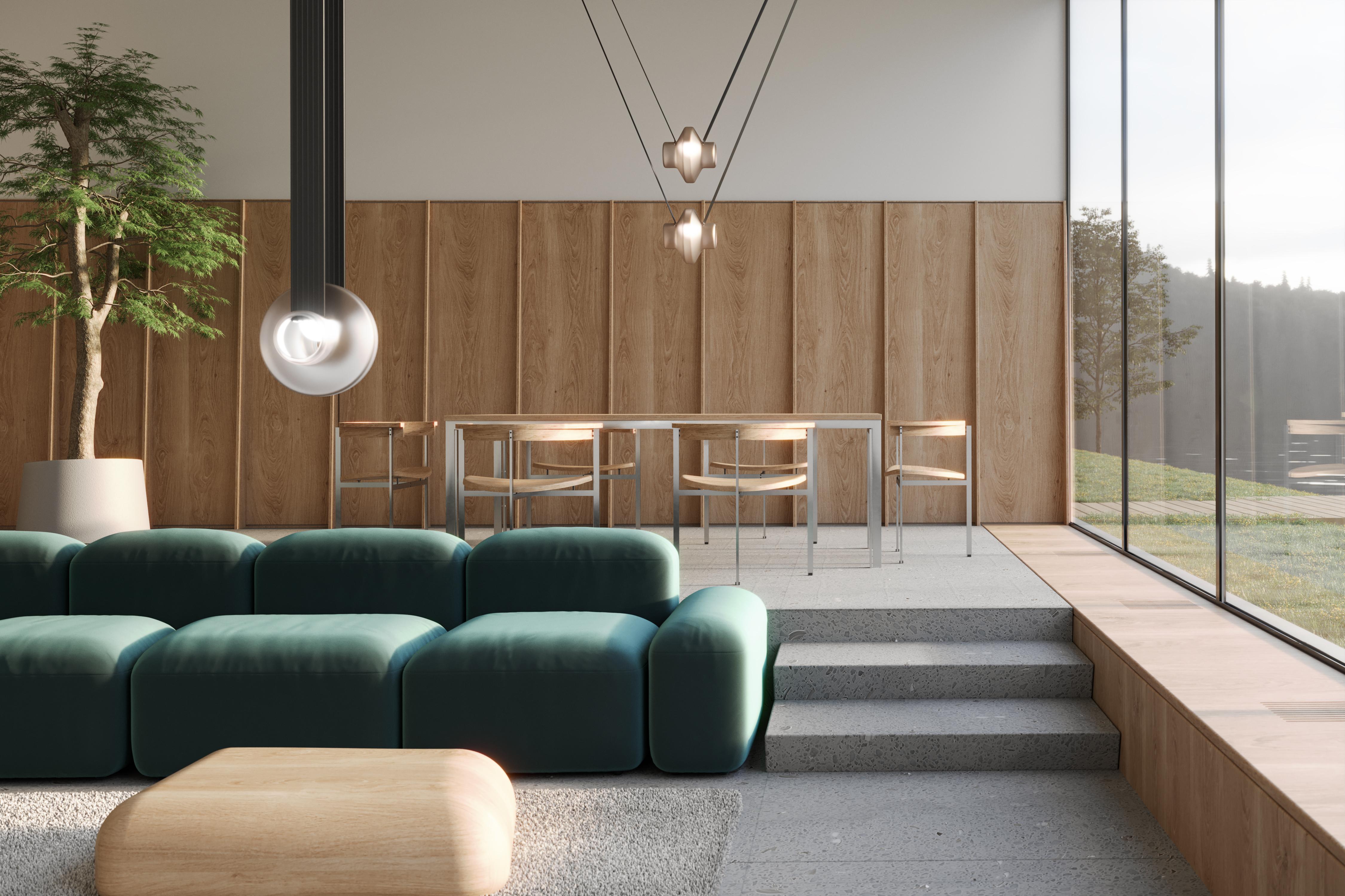 Etat-des-Lieux Pink Glass 3A Pendant, Contemporary Adaptive Lighting System For Sale 7