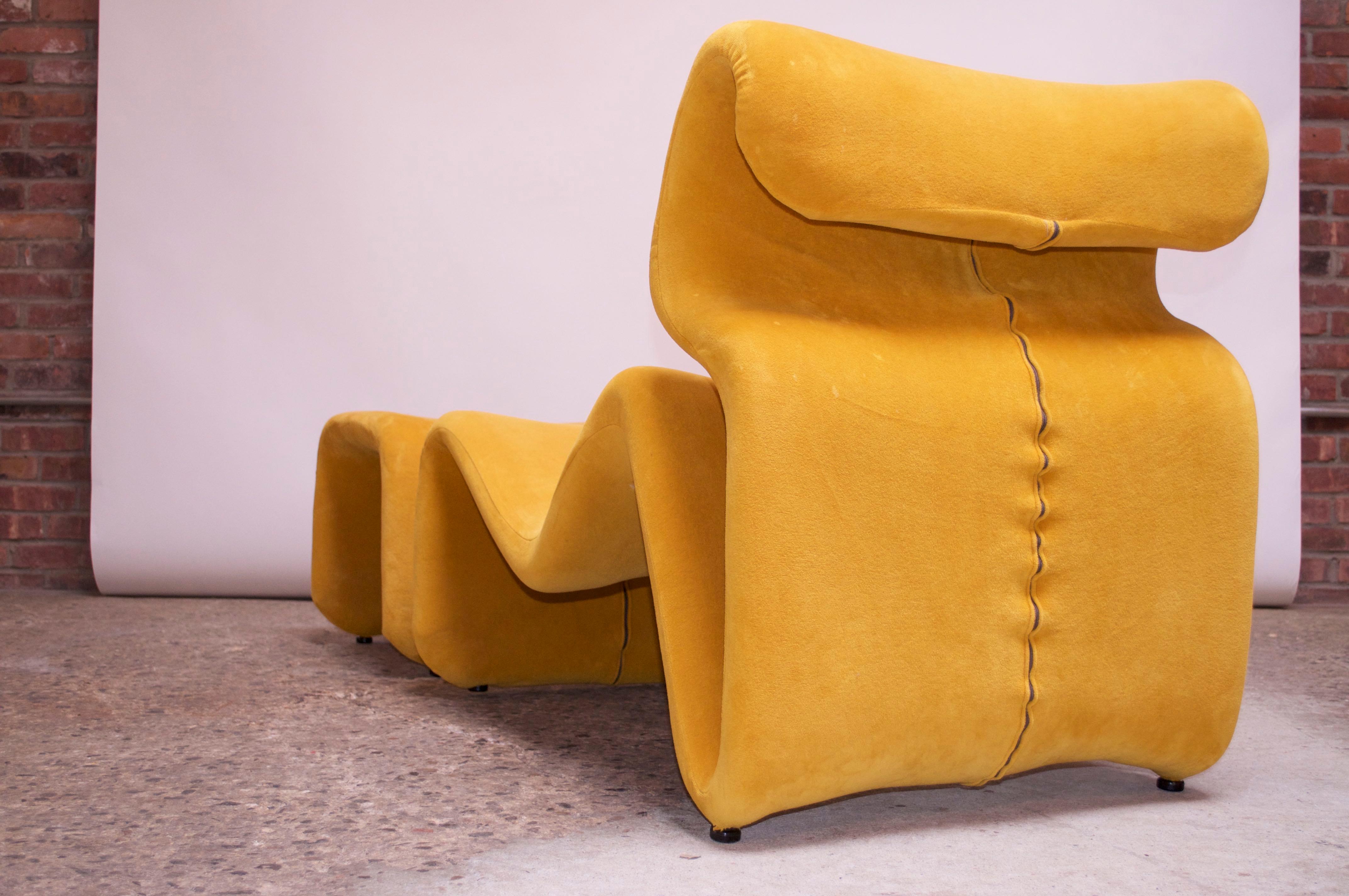 Suédois chaise longue et pouf 'Etcetera' de Jan Ekselius pour J.O. Carlsson