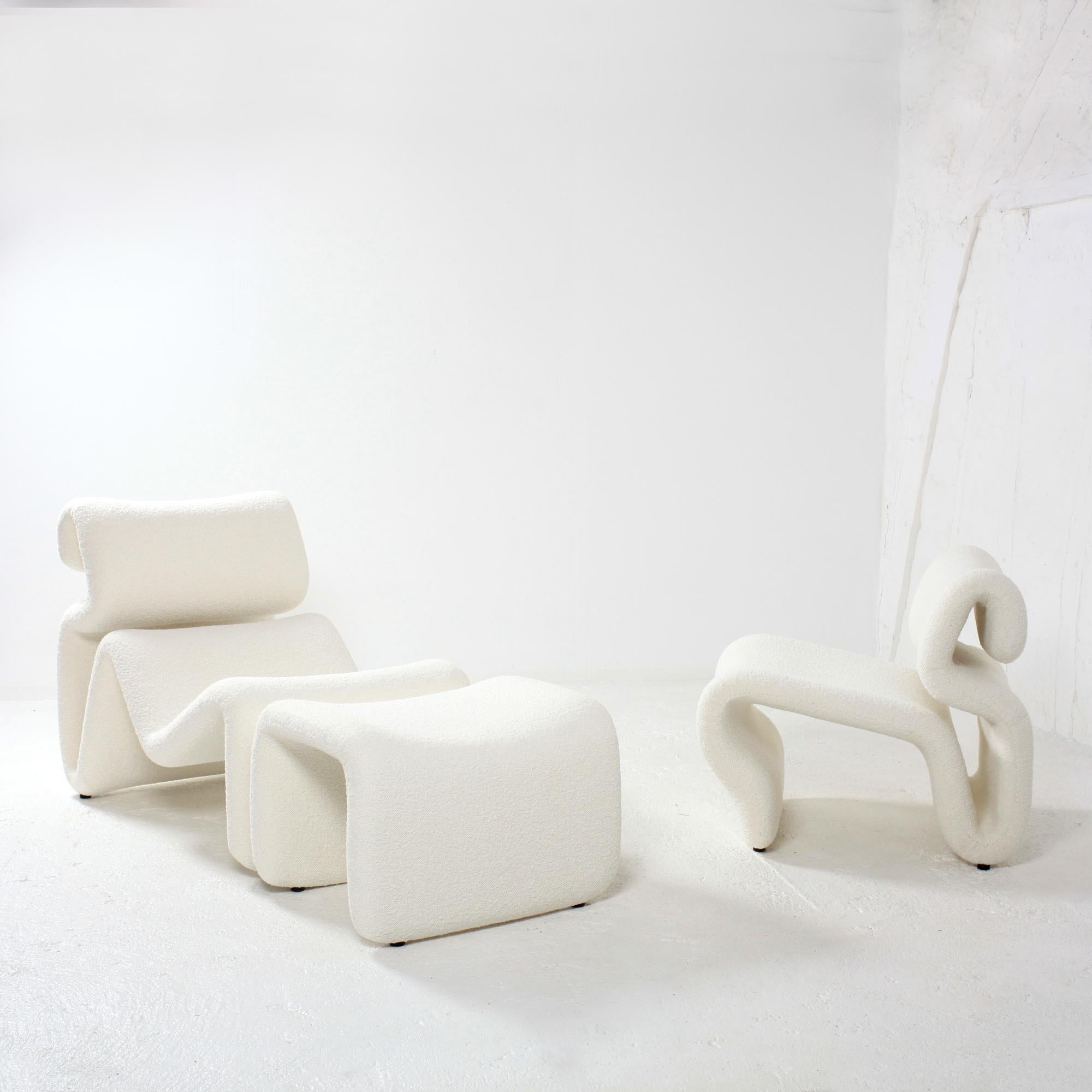 Etcetera Lounge Chair With Footstool by Jan Ekselius for JOC Sweden 1970s 11