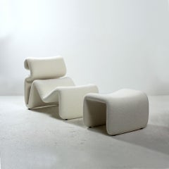 Etcetera Lounge Chair With Footstool by Jan Ekselius for JOC Sweden 1970s