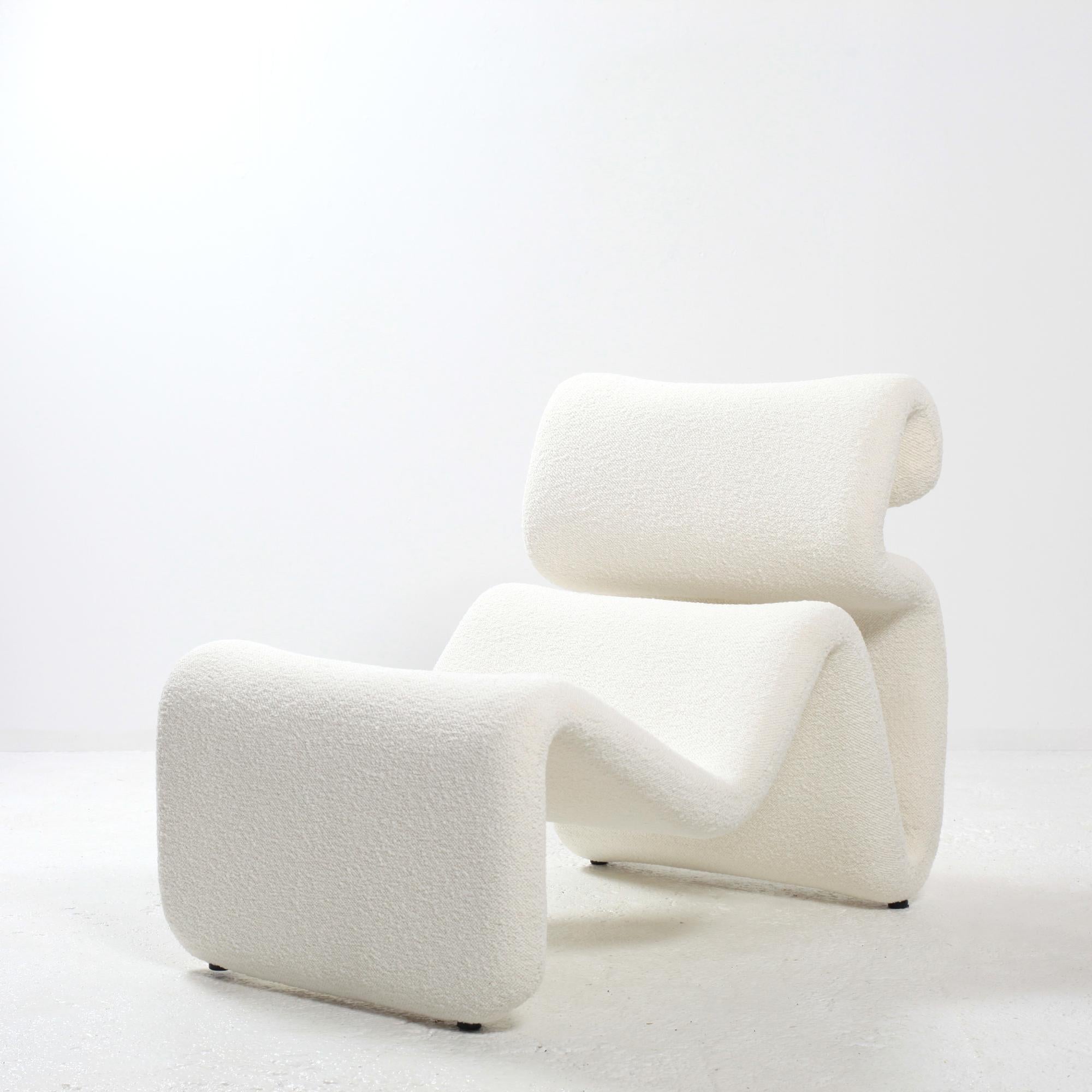 Scandinavian Modern Etcetera Lounge Chair With Footstool by Jan Ekselius for JOC Sweden 1970s