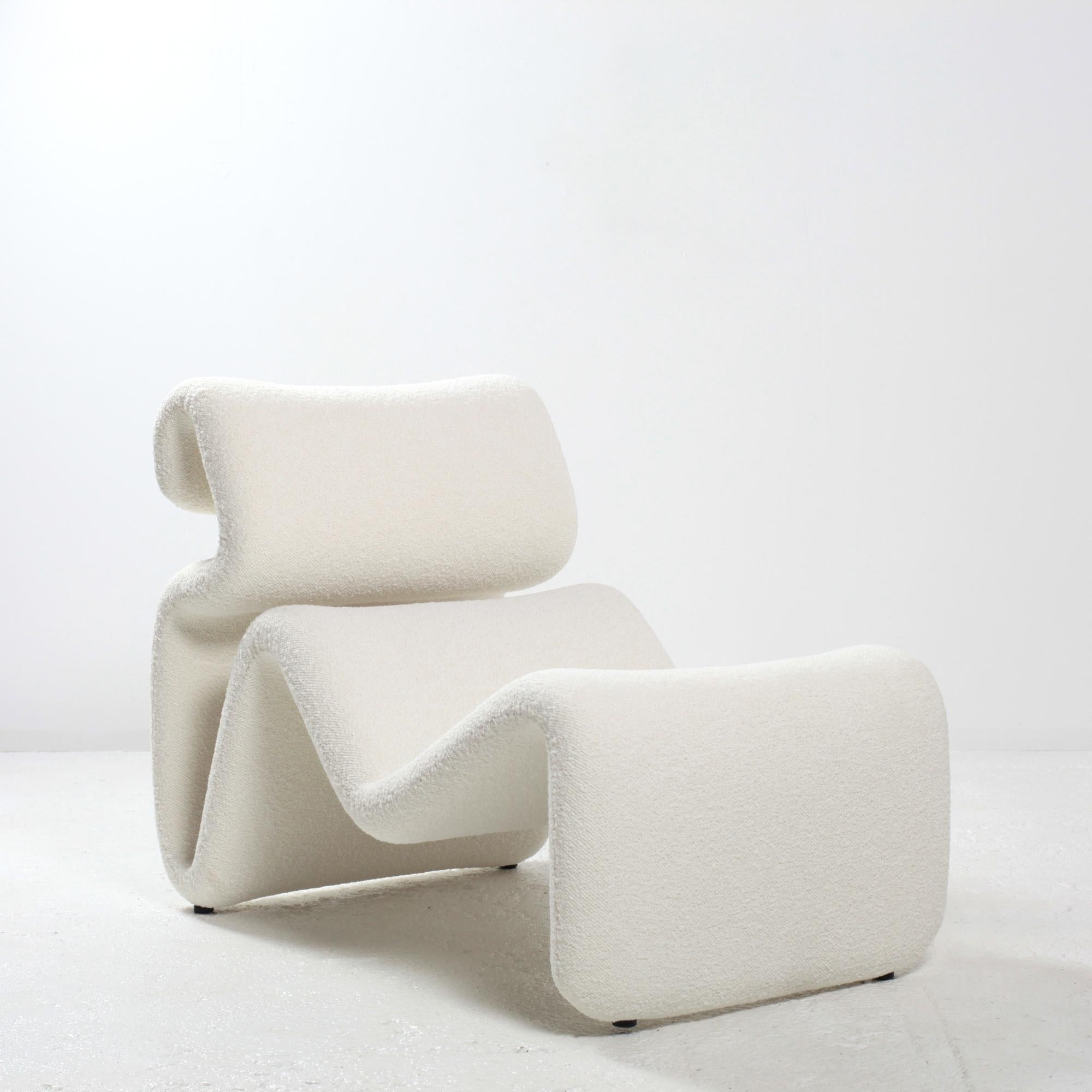 Swedish Etcetera Lounge Chair With Footstool by Jan Ekselius for JOC Sweden 1970s