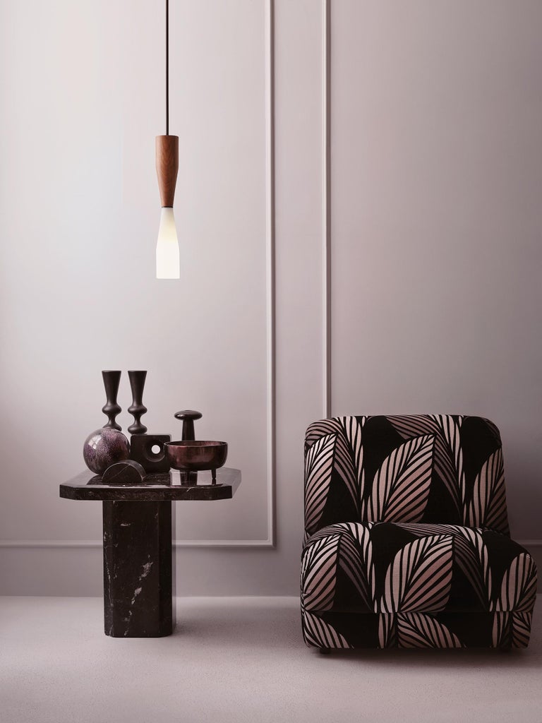 Groupe de lampes à suspension Etcetera Bois naturel et verre par