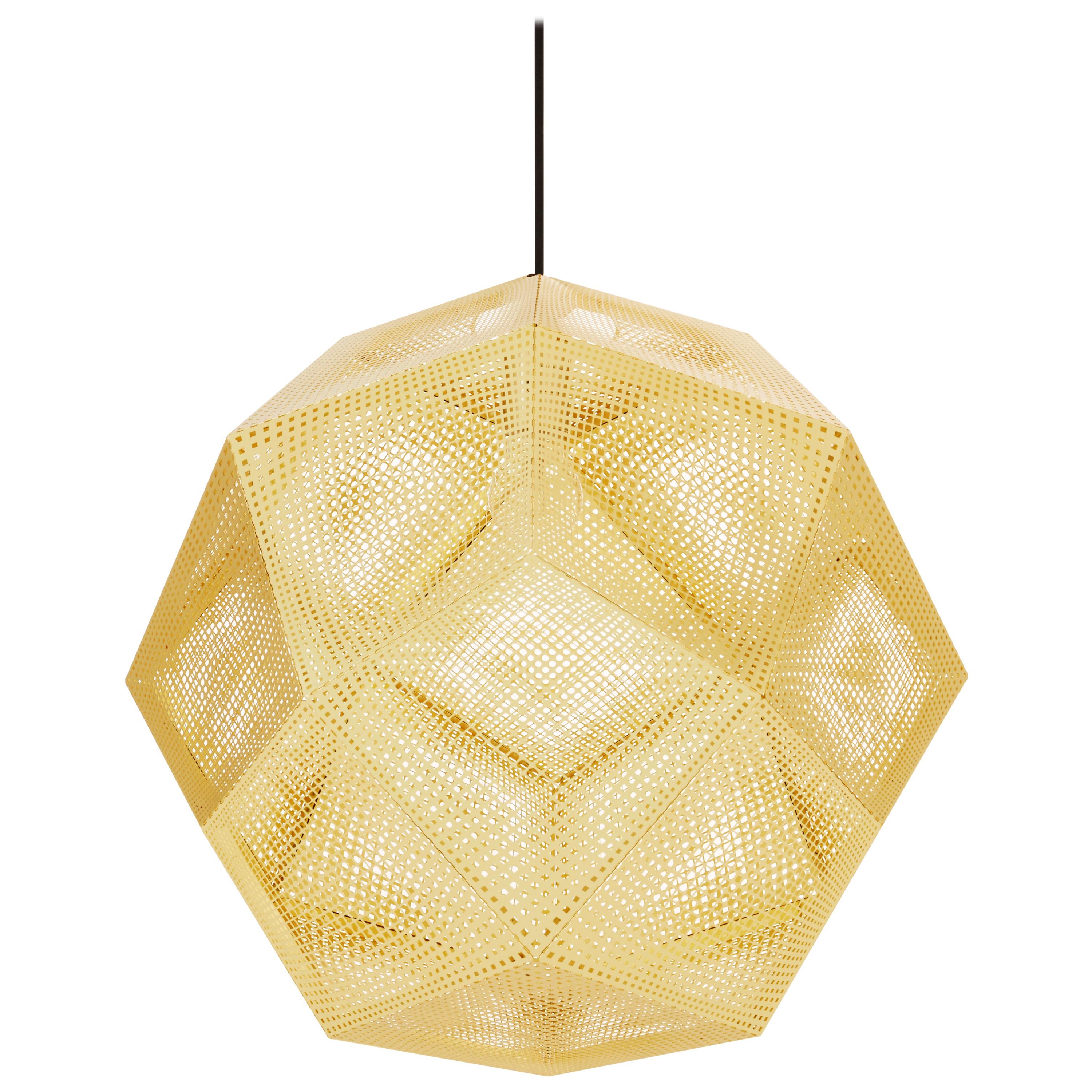 Etch Large Pendant Light in Brass by Tom Dixon For Sale