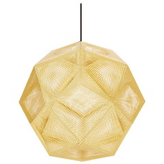 Grande lampe à suspension Etch en laiton de Tom Dixon