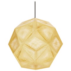 Etch Small Pendant Light in Brass by Tom Dixon