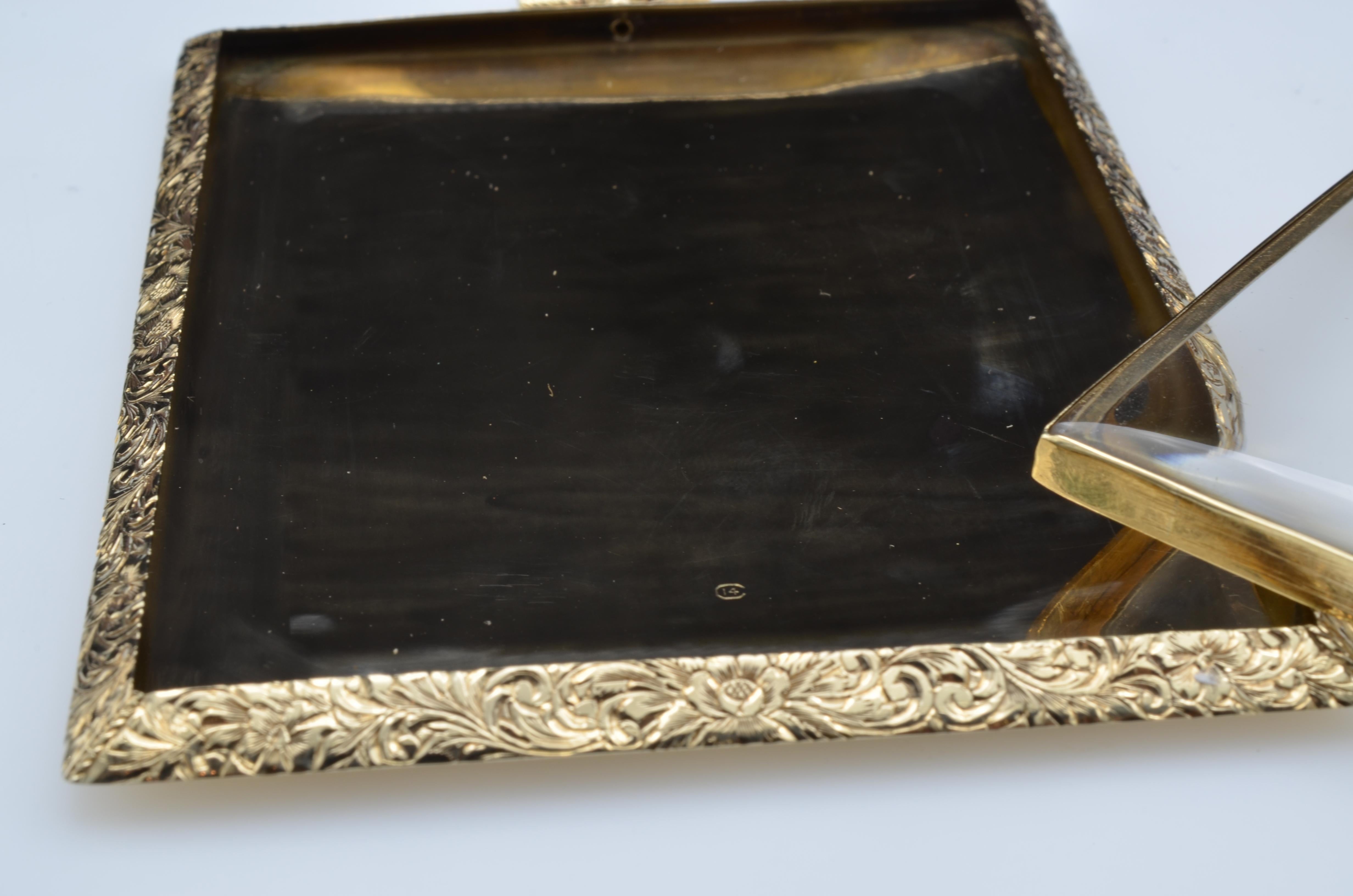 Victorian Gold Photo Frame Etched 14k Large Format