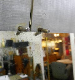 Geätzter Aluminium-Spiegel „“Wave“ in voller Länge von Lorenzo Burchiellaro, 1970