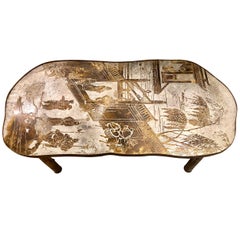 Etched and Patinated Bronze Laverne Coffee Table