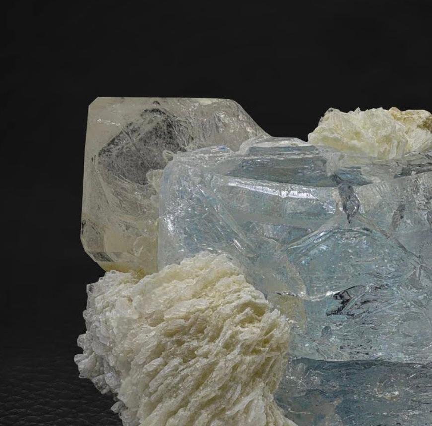 Adam Style Etched Aquamarine With Terminated Quartz And Cleavelandite From Pakistan For Sale