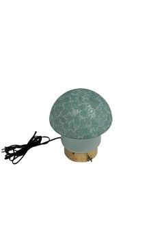 Etched Art Glass Table Lamp, European 1930's