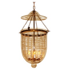 Etched Bell Lantern with Brass Details, circa 1950