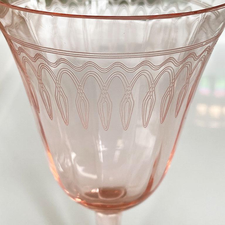 pink stemware