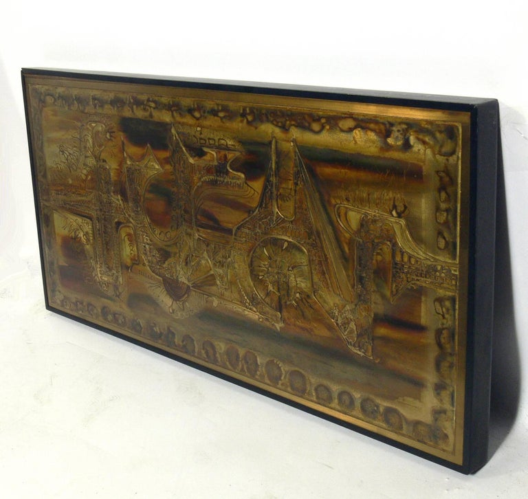 Etched Brass Artwork by Bernhard Rohne For Sale at 1stDibs
