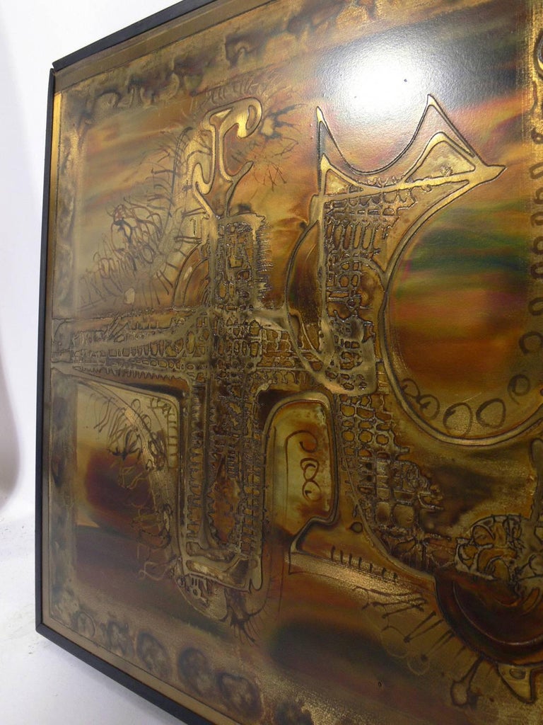 Etched Brass Artwork by Bernhard Rohne For Sale at 1stDibs