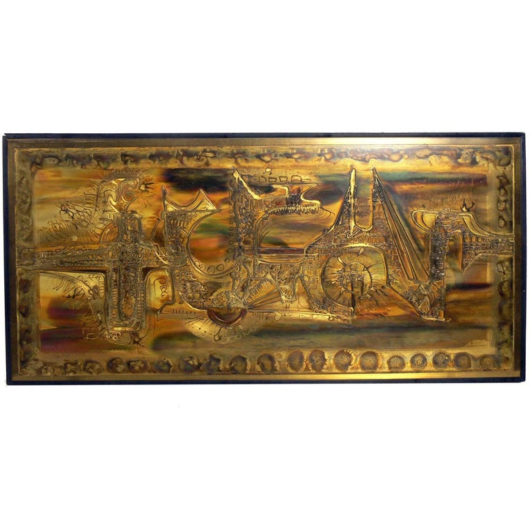 Etched Brass Artwork by Bernhard Rohne For Sale at 1stDibs