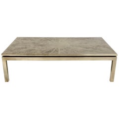 Etched Brass Coffee Table, 1970s, Belgium