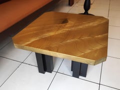 Etched Brass Coffee Table by Christian Krekels, Signed , circa 1975