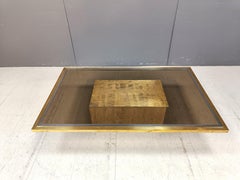 Mesa de centro de latón grabado de Roger Vanhevel, años 70