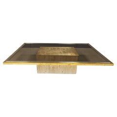 Etched brass coffee table by Roger Vanhevel, 1970s