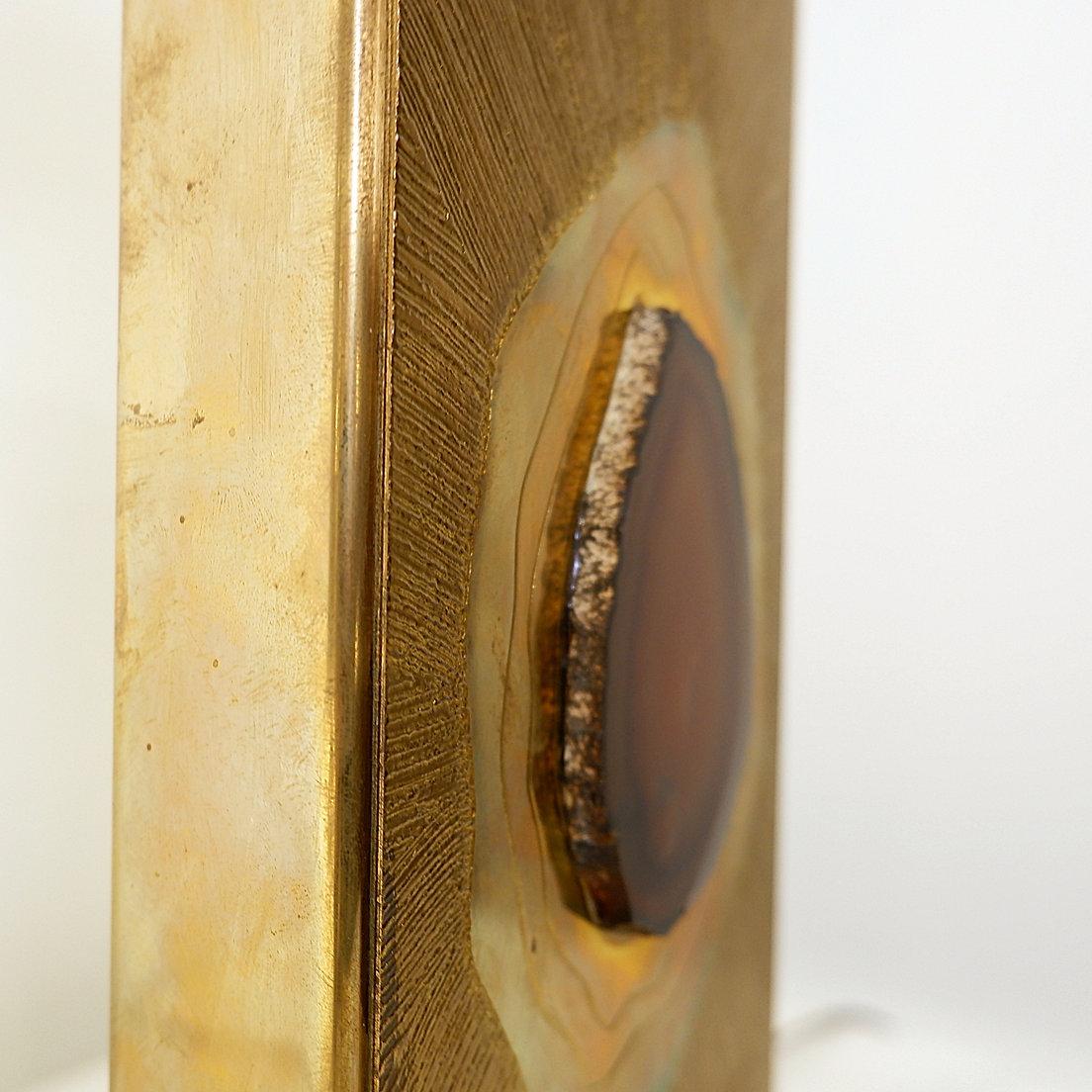 Etched Brass Lamp by Georges Mathias - Belgium 1970s For Sale 5