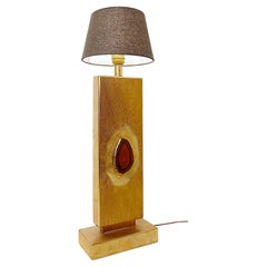 Etched Brass Lamp by Georges Mathias - Belgium 1970s