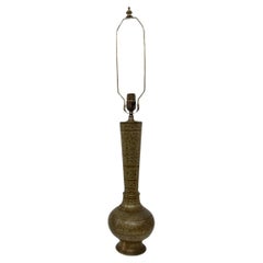 Tischlampe aus geätzter Bronze
