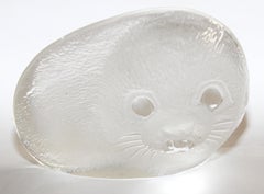 Scultura in cristallo inciso di Mats Jonasson Svezia