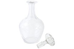 Etched Floral Crystal Decanter