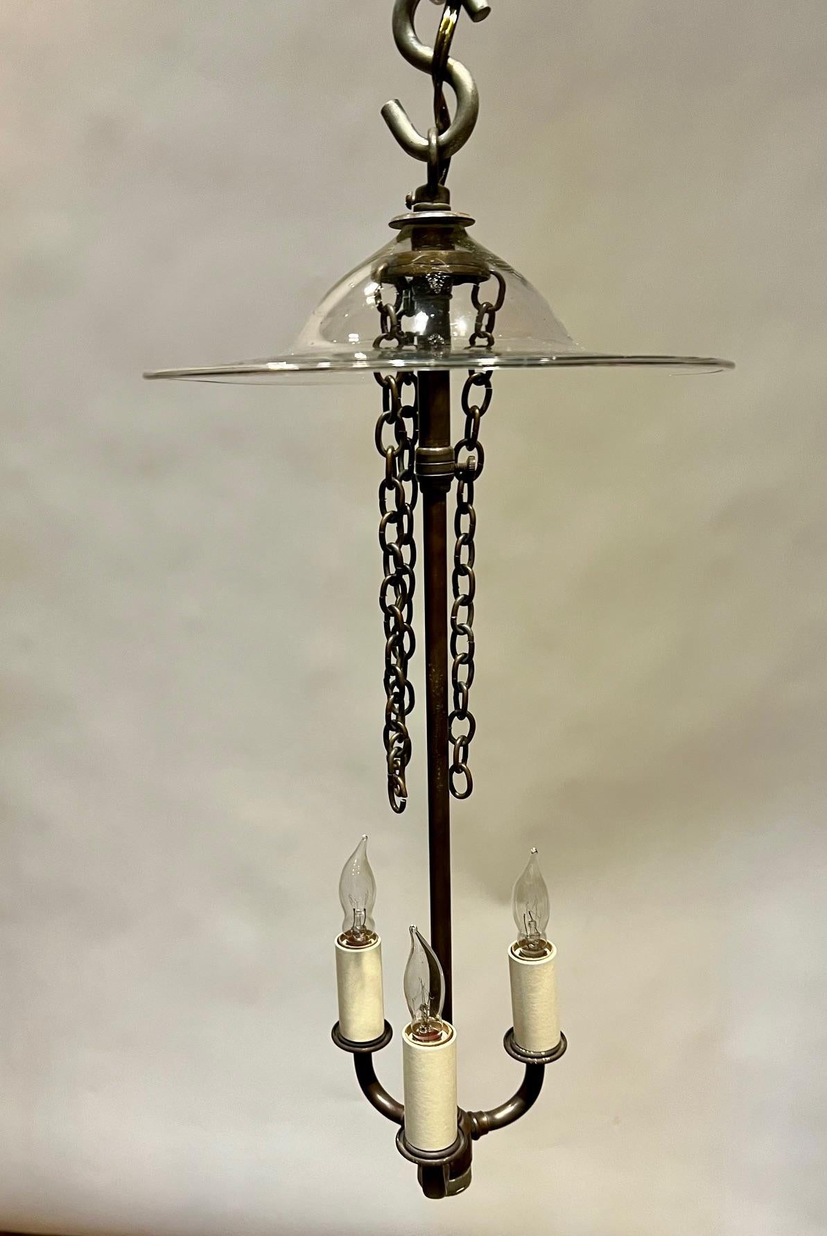 Etched Foliate 3-Light Bell Jar Lantern 3