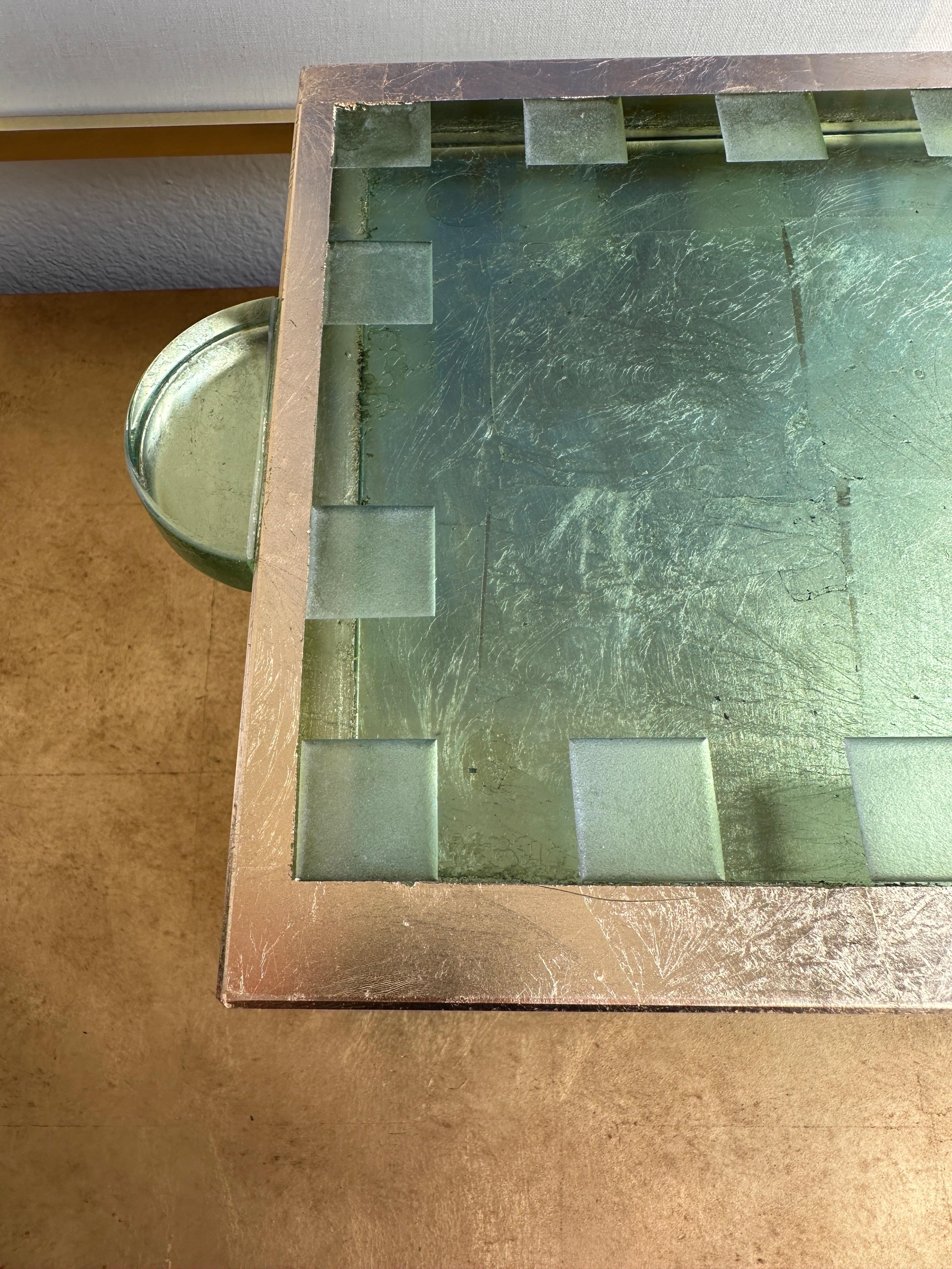 Etched Glass and Gold Leaf Decorative Box by Salvatore Polizzi For Sale 5