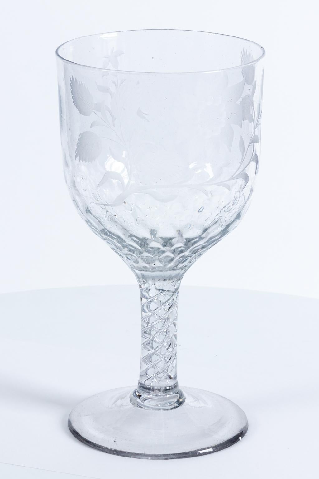Etched Glass Goblet 2