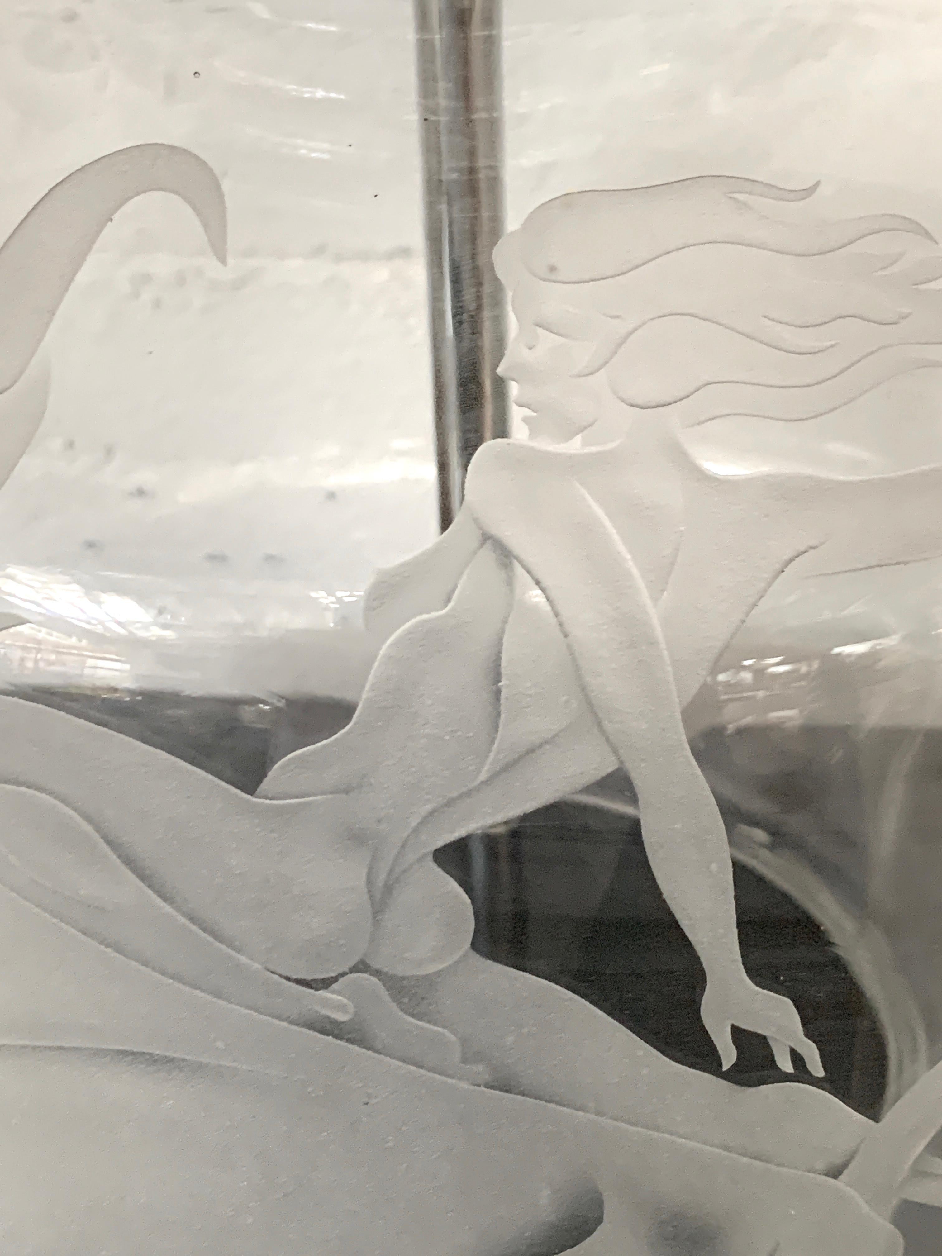 Lámparas de cristal grabado Hecho a mano en venta
