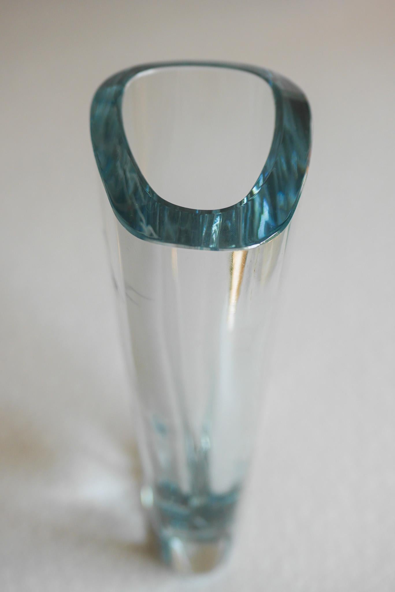 Etched glass vase with Nautical or Sailing theme from Strömbergshyttan, Sweden For Sale 2