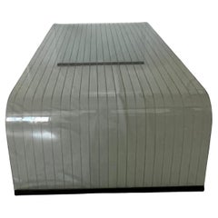 Etched Glass Waterfall Table by Angelo Cortesi for Fiam